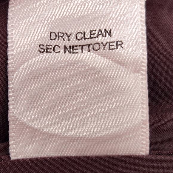 Rebecca Taylor Cross Front V Neck Pencil Formal Black Wool Linen Dress Women's 2 - Picture 5 of 12